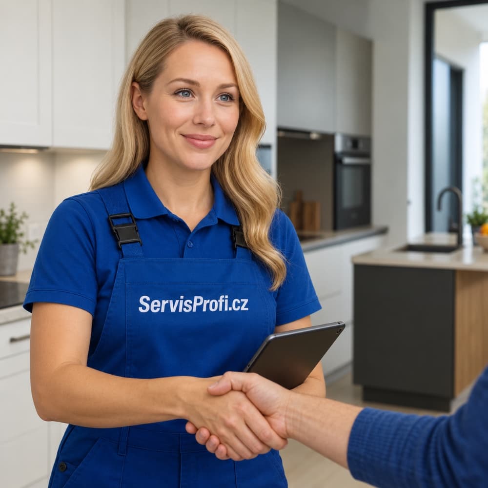 Tereza předává zakázku zákazníkovi